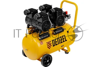 Компрессор безмасл. малошумный Denzel DLP -3000/50, 3 кВт, 2х1,5 кВт,50 л, 2850 об/мин,500 л/мин