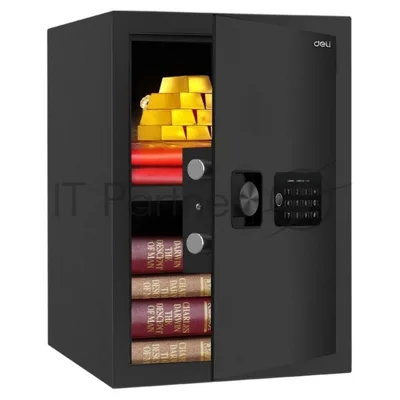 Сейф Deli ET535 350x 500x 330 мм, кодовый электронный/ключевой, черный