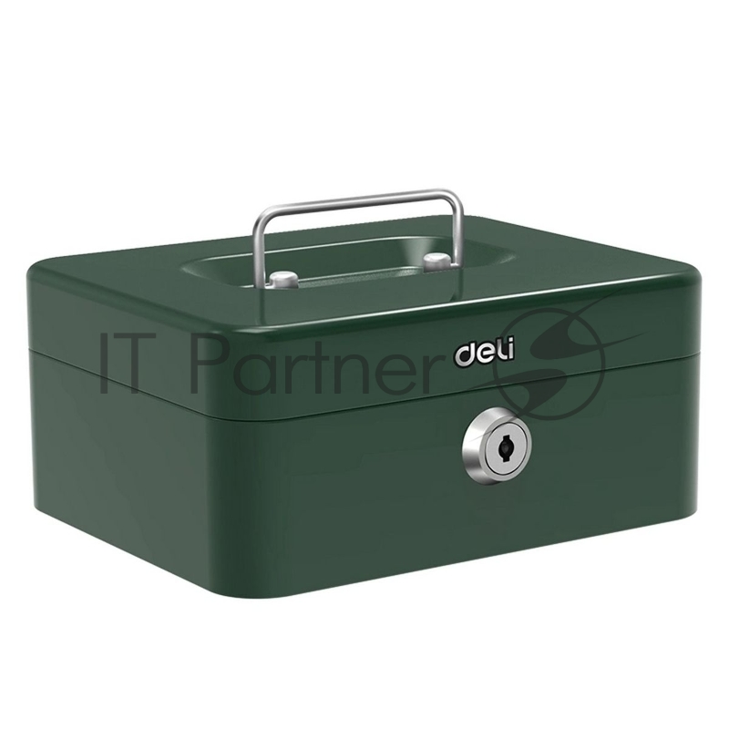 Сейф для денег Deli ET504 90х 200х 160 мм, ключевой, зеленый