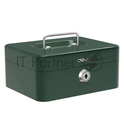 Сейф для денег Deli ET504 90х 200х 160 мм, ключевой, зеленый