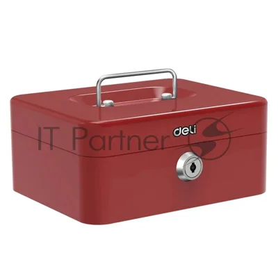 Сейф для денег Deli ET501 90х 200х 160 мм ключевой, красный