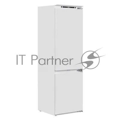 Встраиваемый холодильник Maunfeld MBF177NFWHGR Inverter белый двухкамерный 179/66 л морозилка снизу, No Frost