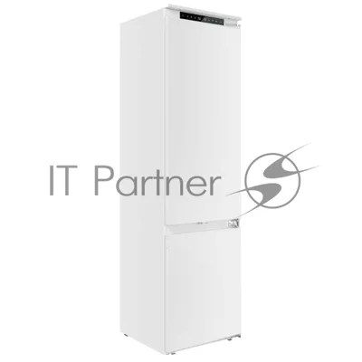 Встраиваемый холодильник Maunfeld MBF19354NFWGR LUX Inverter белый двухкамерный 209/64 л морозилка снизу, No Frost