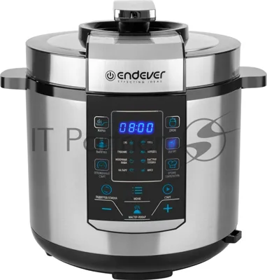Скороварка-мультиварка электрическая Endever Vita-134, стальной, мощность 1200 Вт, емкость 6л, 20 авторежимов работы, книга рецептов