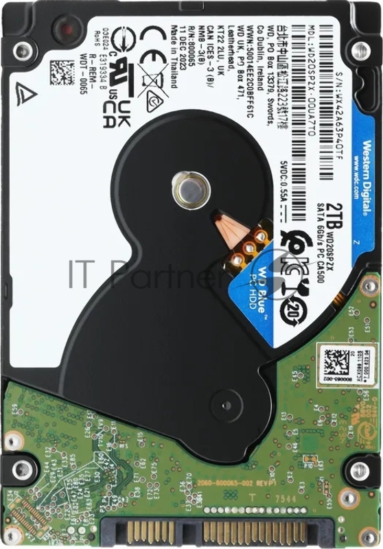 Жесткий диск HDD WD Blue 2Tb 5400rpm SATA 128Mb 2.5"