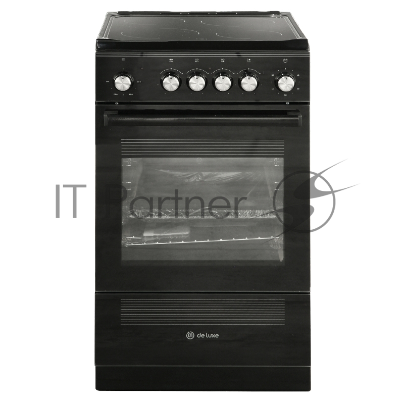 Плита электрическая De Luxe 506004.13ЭС-001 черный, конфорок 4 шт, духовка 60 л, 50 см x 87 см x 60 см