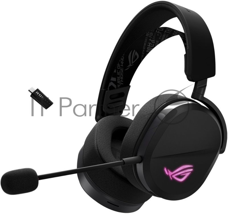 Гарнитура ASUS A501 ROG чёрный, беспроводная, Bluetooth, подсветка