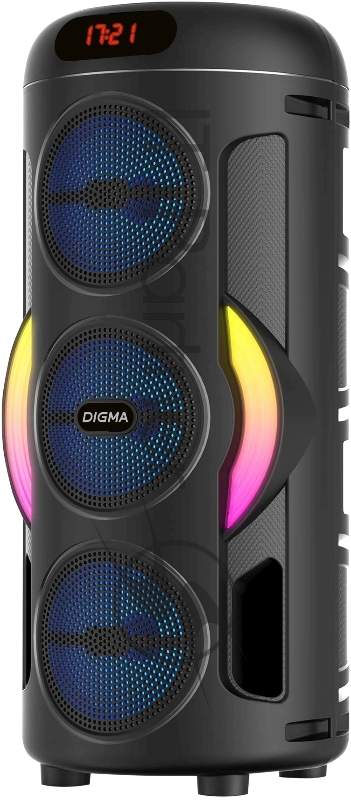 Минисистема Digma D-MC1721 черный 10Вт FM USB BT micro SD