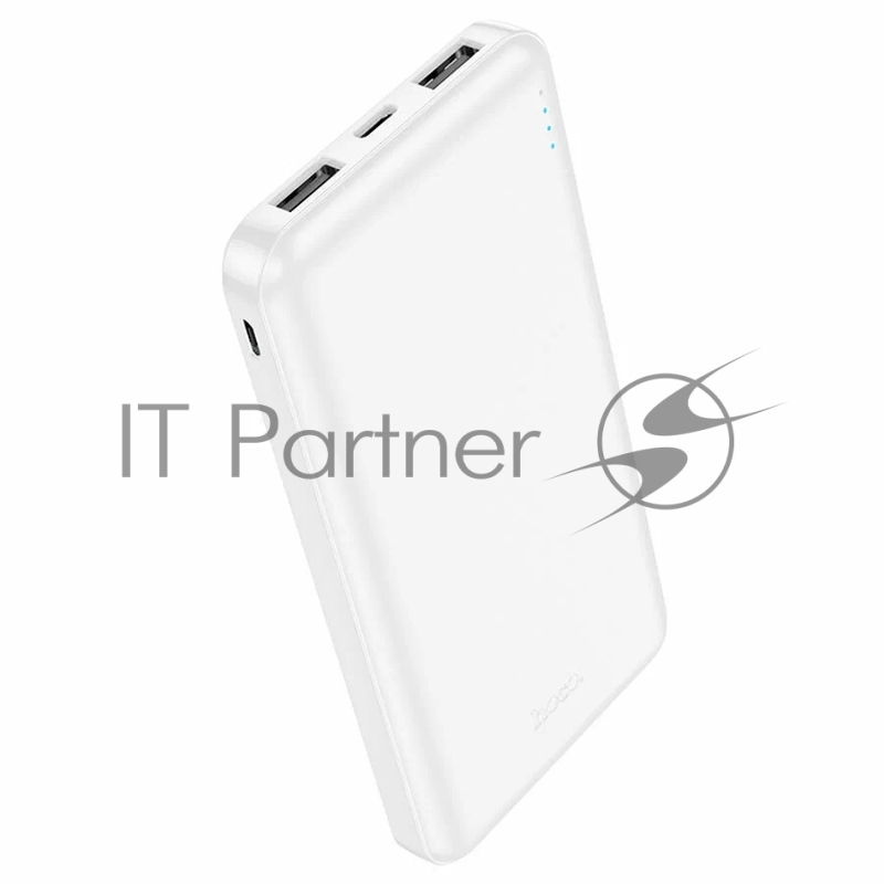 Портативный аккумулятор Hoco J100 High-ranking 10000mAh 2.1A 2xUSB-A белый (J100 HIGH-RANKING WHITE)