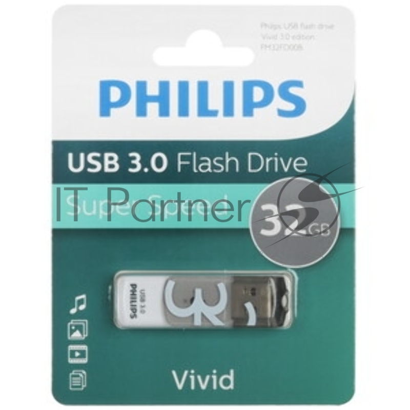 Флешка USB 256Gb PHILIPS VIVID3.0 256Gb, USB 3.0