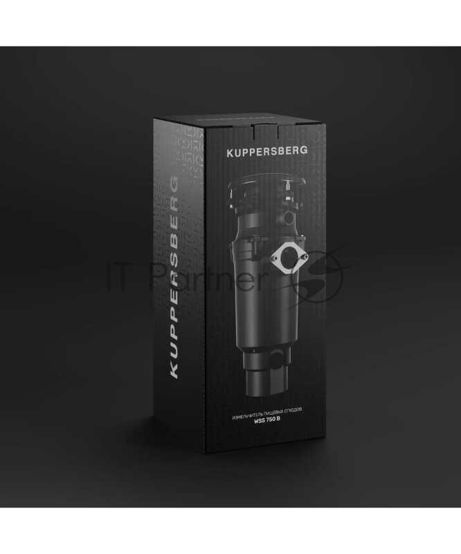 Измельчитель пищевых отходов Kuppersberg WSS 750 B, High-Tech, мощность 750 Вт, 3800-4200 об/мин, защита от перегрева, авто выключение, DC мотор, уровень шума 75 дБ, черный