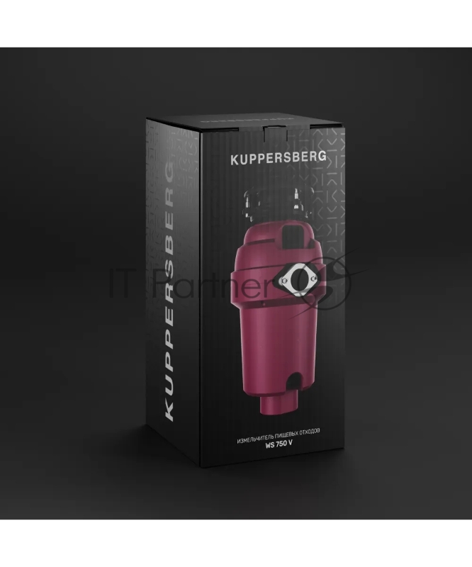 Измельчитель пищевых отходов Kuppersberg WS 750 V, High-Tech, мощность 750 Вт, 3800-4200 об/мин, защита от перегрева, авто выключение, DC мотор, шумоизоляция, уровень шума 70 дБ, винный