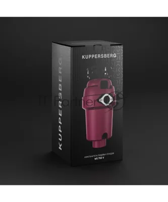 Измельчитель пищевых отходов Kuppersberg WS 750 V, High-Tech, мощность 750 Вт, 3800-4200 об/мин, защита от перегрева, авто выключение, DC мотор, шумоизоляция, уровень шума 70 дБ, винный