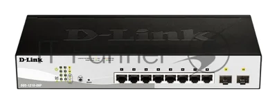 Коммутатор D-Link DGS-1210-08P/G3A, 8×1 Гбит/с PoE + 2×1 Гбит/с SFP, настраиваемый