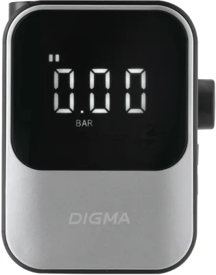 Автомобильный компрессор Digma QBK-120G серый, шланг 0.2м