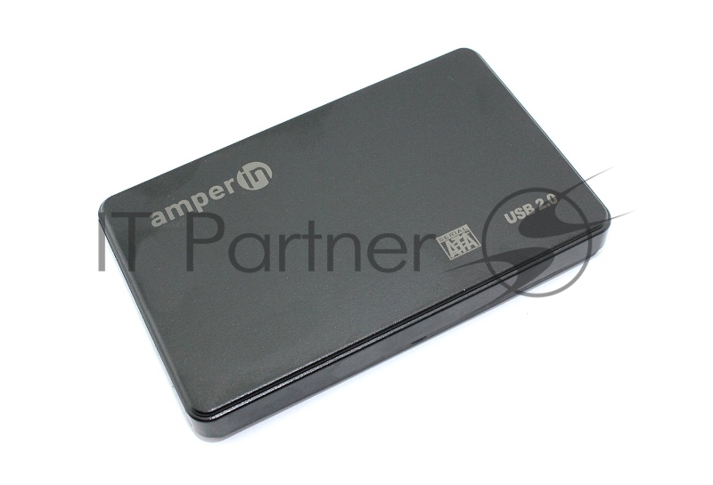 Корпус для жесткого диска Amperin AM25U2PB 2,5", USB 2.0, пластиковый, черный 2 шт