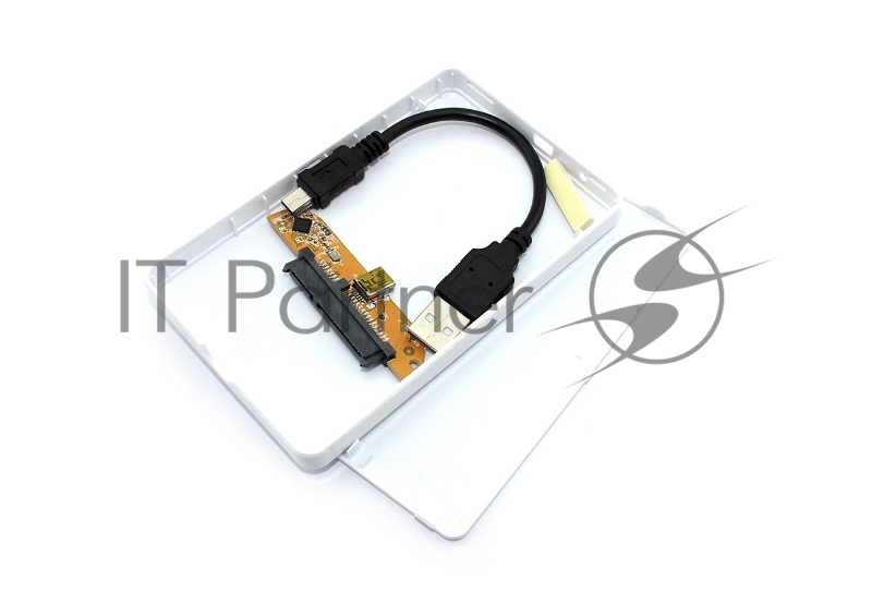 Корпус для жесткого диска Amperin AM25U2PW 2,5", USB 2.0, пластиковый, белый 2 шт