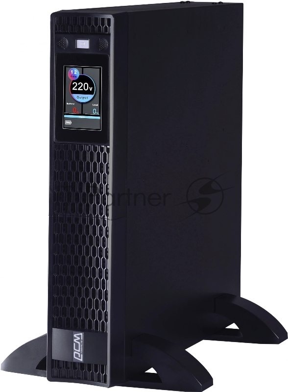 Источник бесперебойного питания Powercom Next, On-Line, 1000VA/1000W, Rack/Tower, 8*IEC320-C13, LCD, Serial+USB, SmartSlot, подкл. доп. Бат.