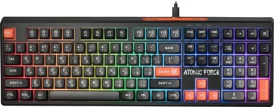 Клавиатура проводная игровая Defender Atomic Force GK-005 RU,чер/сер,108кн+FN,радуж,1.5м
