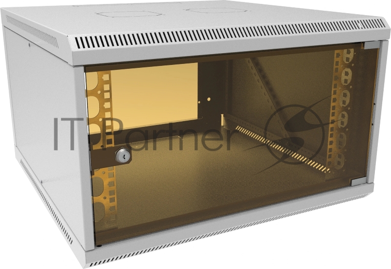Шкаф коммутационный Suprlan (05-1066) настенный 6U 600x600 мм пер. дв. стекл направл. под закл. гайки 70 кг RAL 7035 535 мм 19.37 кг 360 мм