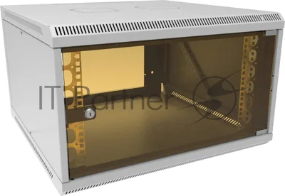 Шкаф коммутационный Suprlan (05-1066) настенный 6U 600x600 мм пер. дв. стекл направл. под закл. гайки 70 кг RAL 7035 535 мм 19.37 кг 360 мм