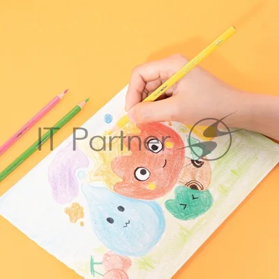 Карандаши цветные Deli EC138-18 Colorwow 3мм, трехгранный профиль, 18 цветов, картонная коробка (18шт) 18 карандашей