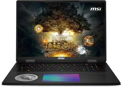 Ноутбук MSI Titan Dragon Edition 18 HX AI A2XWJG-205RU черный Core Ultra 9 285HX 64Gb SSD4Tb NVIDIA GeForce RTX 5090 для ноутбуков 24Gb 18" IPS UHD+ (3840x2400) Windows 11 Home WiFi BT Cam (9S7-1824A5-205)