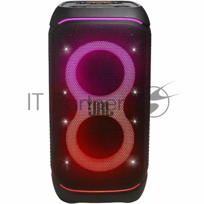 Портативная акустика JBL PartyBox Stage 320 /240 Вт/4жинамика/Bluetooth 5.3/USB/3.5 мм/влагозащита IPX4/подсветка/до 18ч.работы/черный (JBLPBSTAGE320EP)