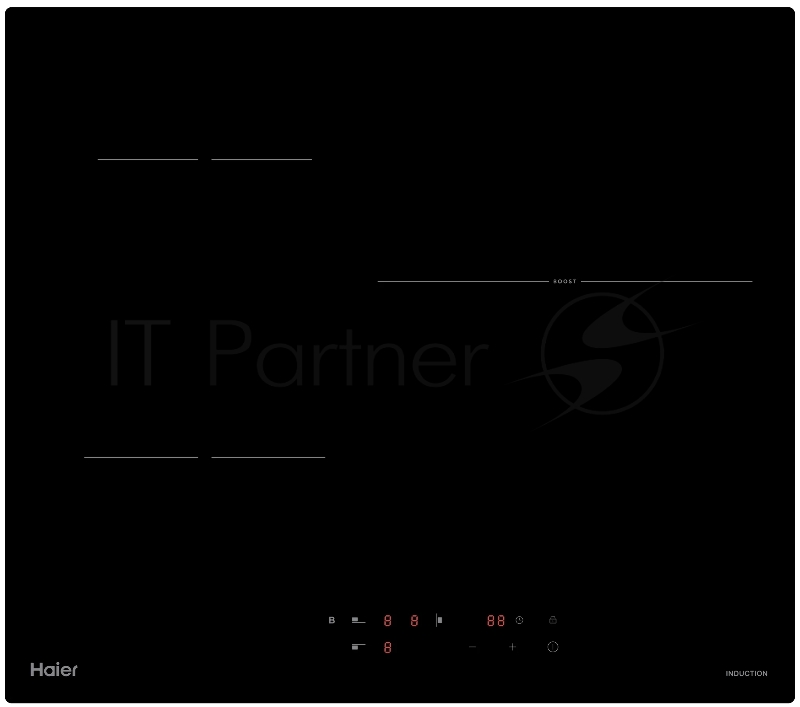 Индукционная варочная поверхность Haier HHK-Y63WTB, 3 конфорки, стеклокерамика, 6500 Вт