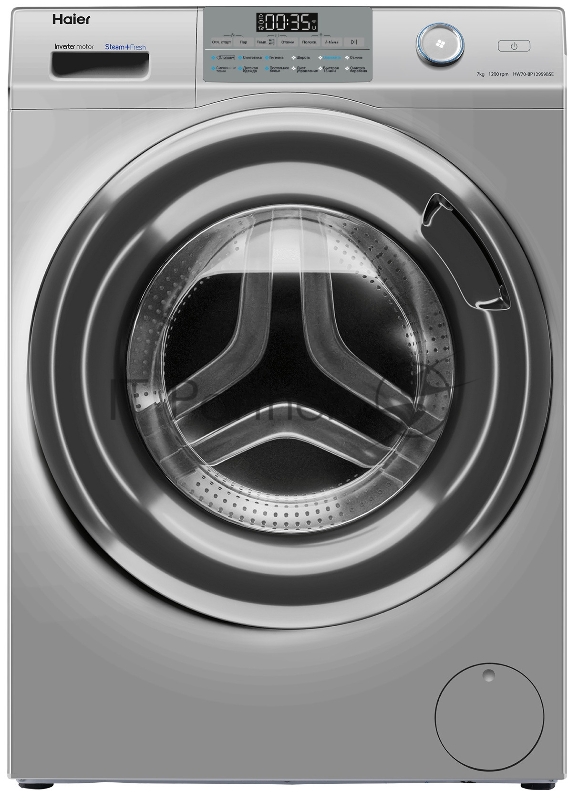Стиральная машина Haier HW70-BP12959BSE серебристая, загрузка фронтальная 7кг, 1200 об/мин., класс: A+++