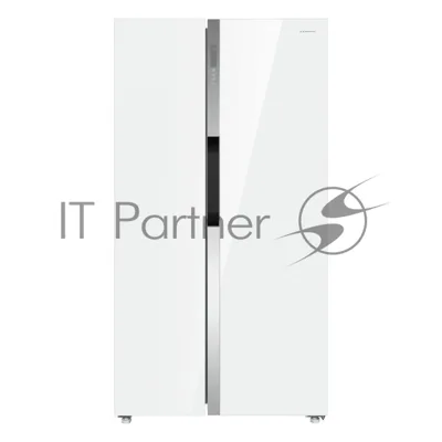 Холодильник Maunfeld MFF177NFW Slim Inverter белый двухкамерный 352/198л морозилка слева, No Frost, Side by Side