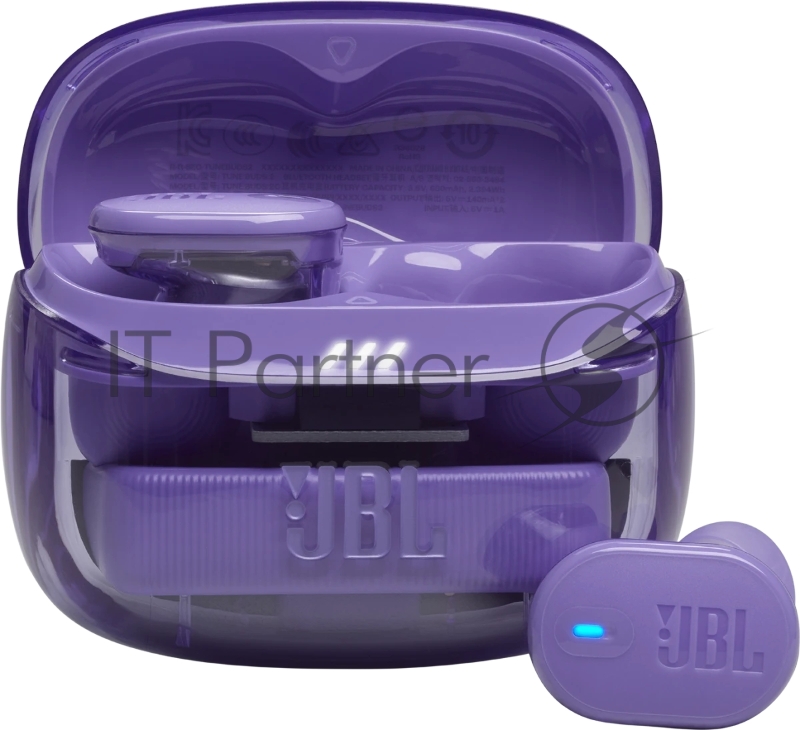 Наушники TWS JBL Tune Buds 2 Ghost фиолетовый, внутриканальные, Bluetooth, адаптивное шумоподавление