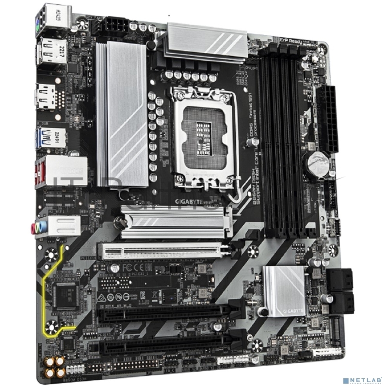 Материнская плата GIGABYTE B860M DS3H, LGA1851, Intel B860, 4xDDR5, 4xSATA, 2xM.2, 1xPCIe 5.0 x16, DisplayPort, HDMI, 1x2.5Gb LAN, 3x3.5 мм, 7.1, microATX