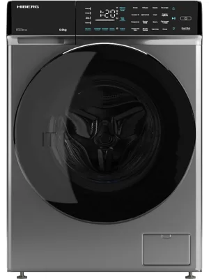 Стиральная машина HIBERG i-DDQ9 - 612 Sd серая, загрузка фронтальная 6кг, 1200 об/мин., класс: A+++