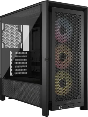 Корпус Corsair Frame 4000D RS ARGB Black, Midi-Tower, чёрный, 3 x 120 мм