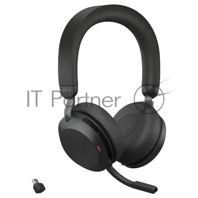 Гарнитура Jabra Evolve2 75 чёрный, беспроводная + проводная, Bluetooth, до 24 ч
