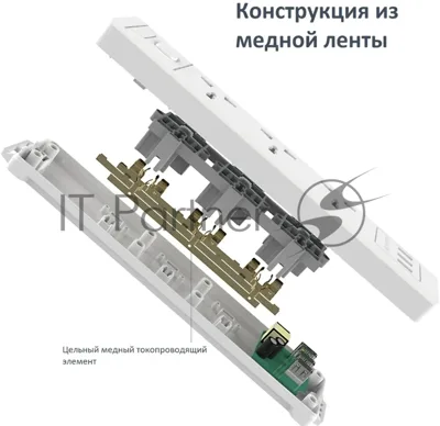 Сетевой фильтр универсальный Deli ET409/2 розетки + 3USB, 2 м