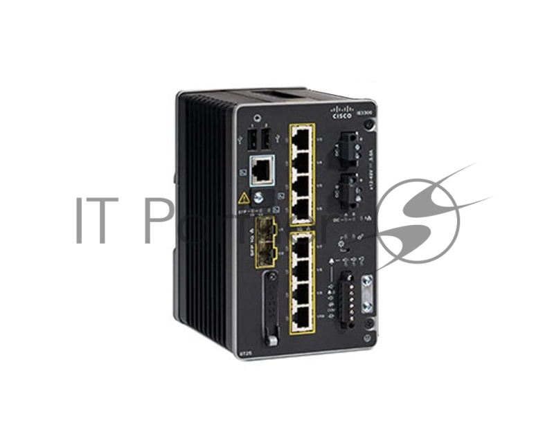 Коммутатор Cisco IE-3300-8T2S-E, 8×1 Гбит/с + 2×1 Гбит/с SFP, управляемый