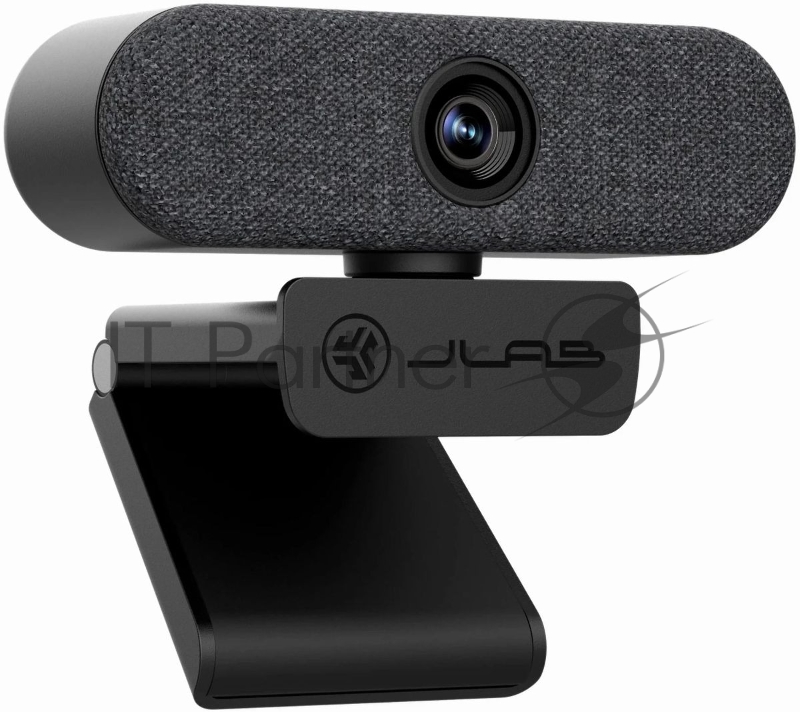 Веб-камера JLab Epic 2560x1440, 30 кадр/с, USB Type-A, микрофон (2 шт), автоматическая фокусировка, автоосвещение, универсальное крепление