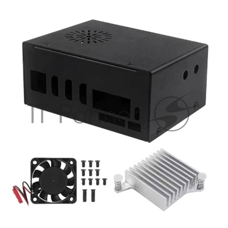 Компьютерный корпус Orange pi 5 plus metal case + heatsink +fan, Type 1