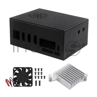 Компьютерный корпус Orange pi 5 plus metal case + heatsink +fan, Type 1