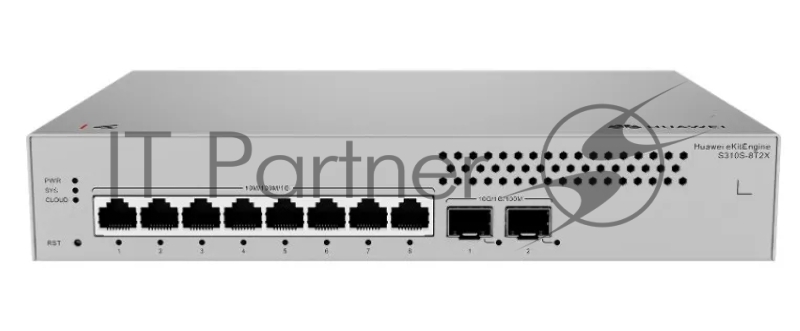 Коммутатор Huawei S310S-8T2X, 8×1 Гбит/с + 2×10 Гбит/с SFP+, управляемый