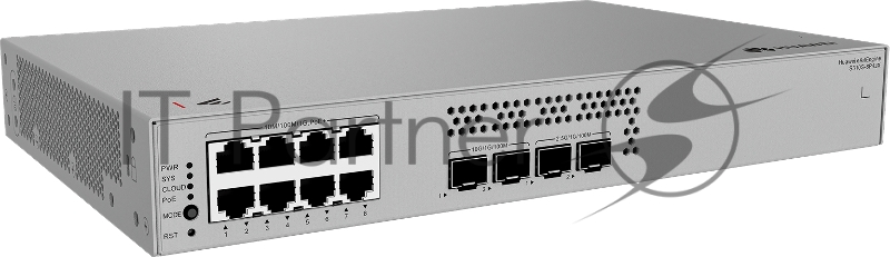 Коммутатор Huawei S310S-8P4JX, 8×1 Гбит/с PoE+ + 2×10 Гбит/с SFP+ + 2×2,5 Гбит/с SFP, управляемый