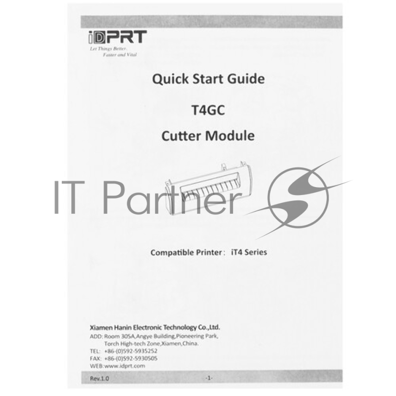 Отрезчик этикеток роторный iDPRT ASSY: Cutter Module Rotary type for iK4 series