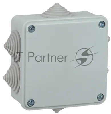 Коробка распаячная IEK КМ для о/п 100х100х45мм IP44 6 вводов (7035)