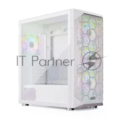 Компьютерный корпус ABR Quantum белый (1хUSB Type-C, 2хUSB 2.0, HD Audio, 4xRGb Fan, ATX, E-ATX)