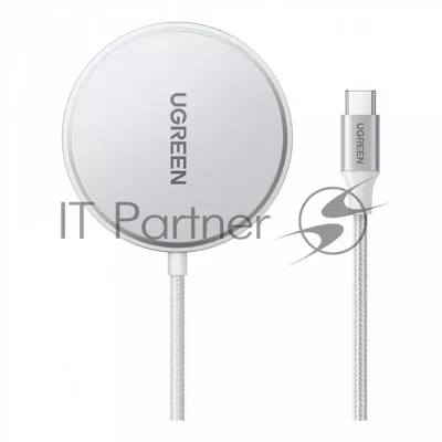 Беспроводное зарядное устройство UGREEN W703 (35565) Wireless Charger Qi2 with MagSafe 15W (For iOS Device). Цвет: белый