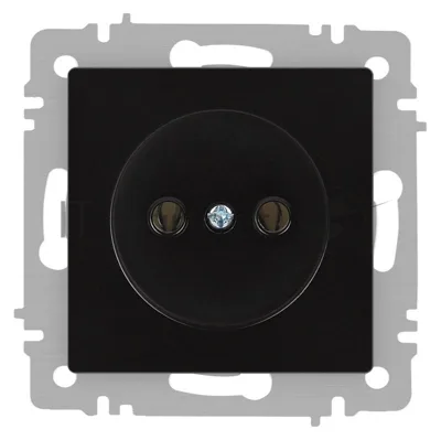 Розетка Accent 6-201-05 2P 16А-250В IP20 СУ антрацит Intro Б0063665