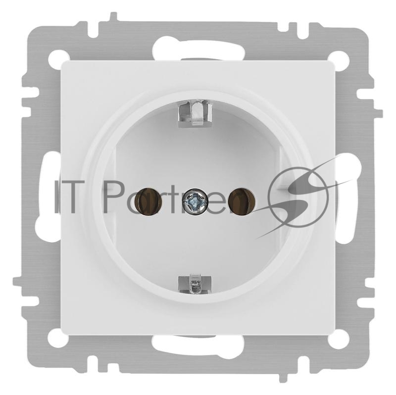 Розетка Accent 6-202-01М 2P+E Schuko 16А-250В IP20 СУ белый матовый Intro Б0063681