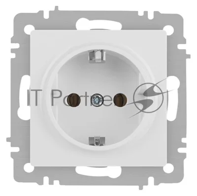 Розетка Accent 6-202-01М 2P+E Schuko 16А-250В IP20 СУ белый матовый Intro Б0063681